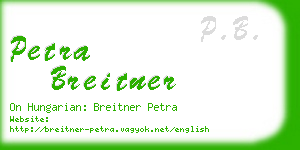 petra breitner business card